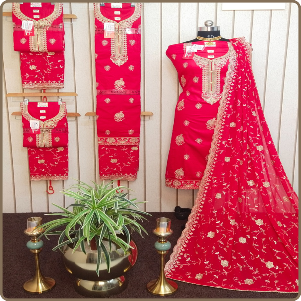 RAPIDO-RED COMMON FANCY-02 Top+Dup-Silk Burberry With-Inner